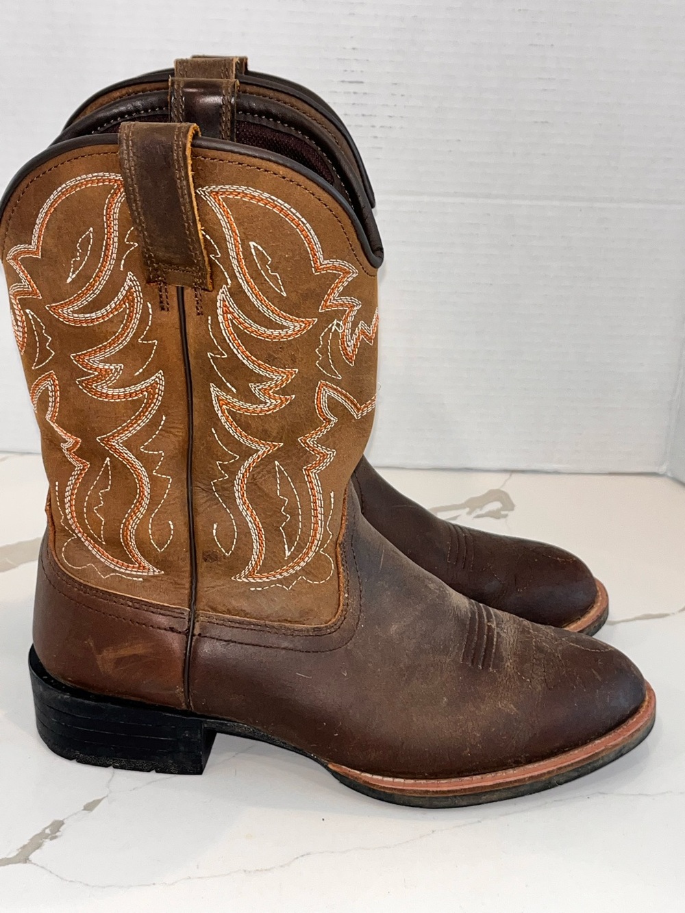 Herman Survivors Men’s Brown Leather Western Boots Size 7